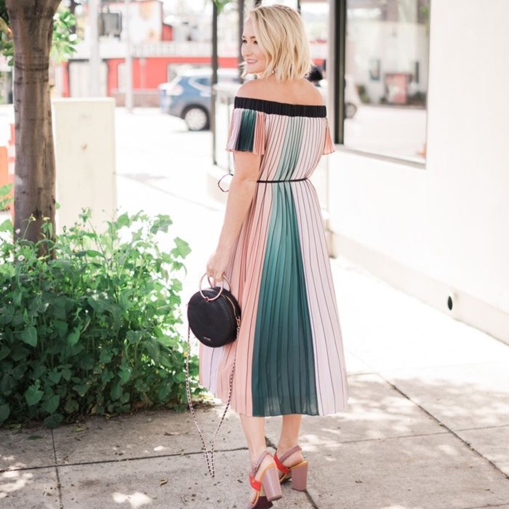 Fernee Ted Baker Color Block Midi Dress